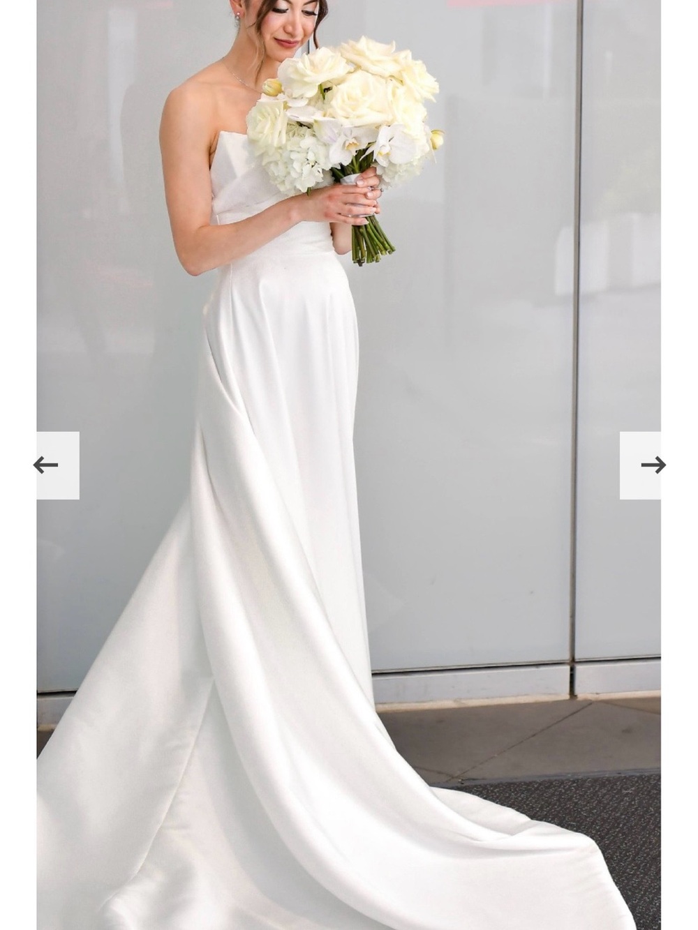 Strapless A-line wedding dress